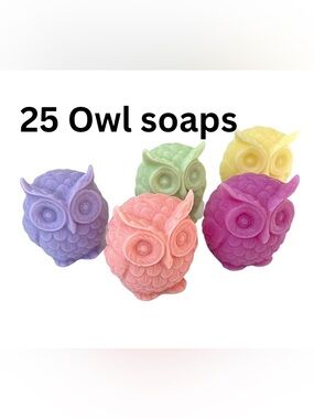 25 Adorable Soaps handmade owl shaped soap. Cute useful party favours/gifts